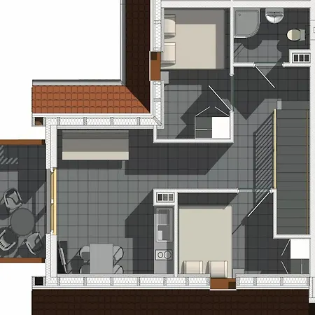 2-level With 2 Bedrooms, Apartment